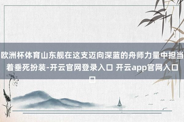 欧洲杯体育山东舰在这支迈向深蓝的舟师力量中担当着垂死扮装-开云官网登录入口 开云app官网入口